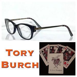 Tory Burch Rectangular Eyeglasses Logo Hinge